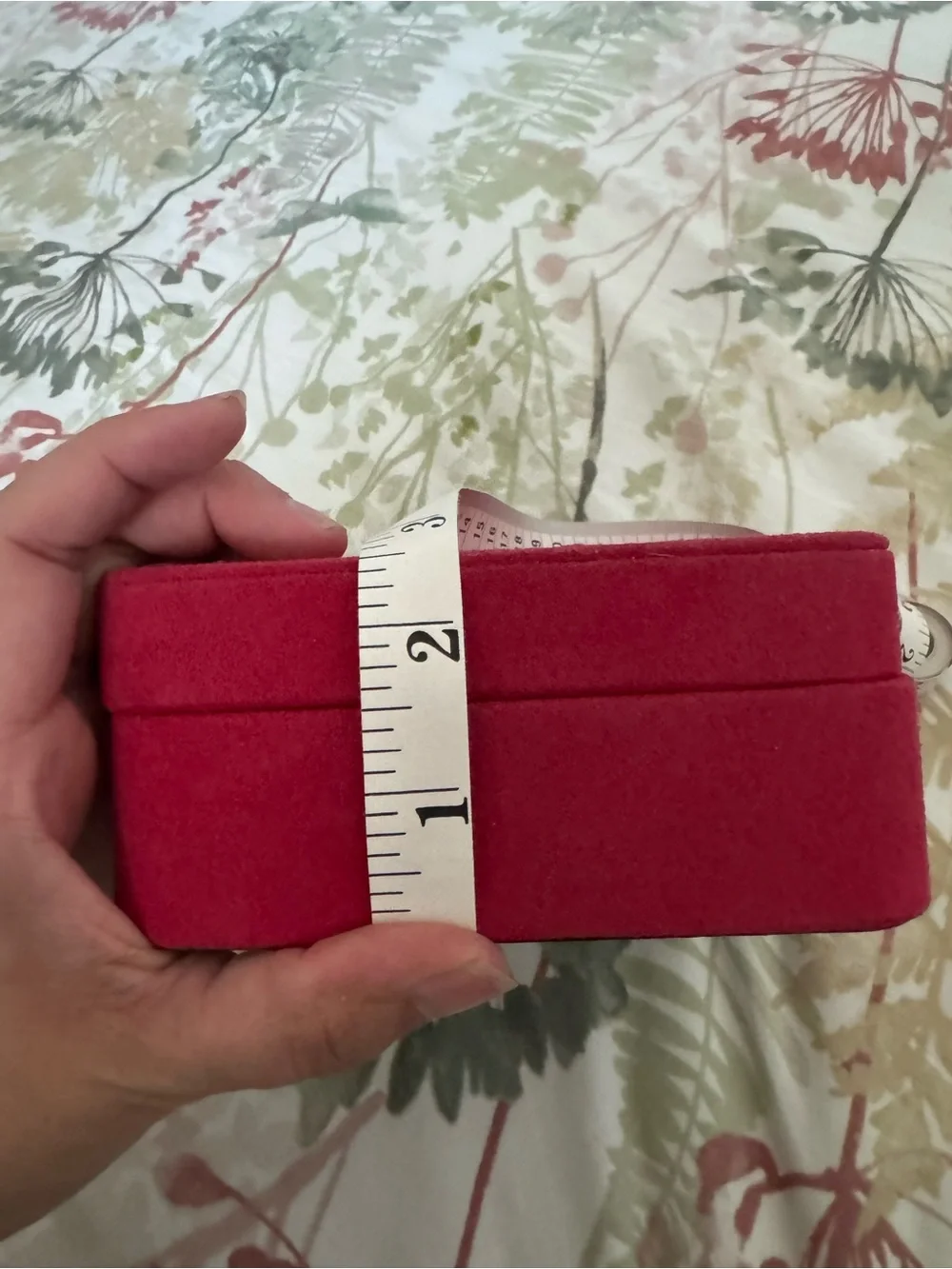 Mele & Co Red Velvet Jewelry Box with removable tray